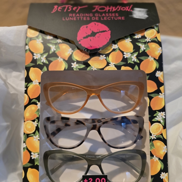Betsey Johnson Reading Glasses Set - Brown, Gray, Black - Picture 4 of 5